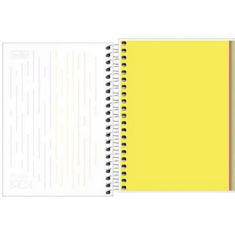CADERNETA 80 FOLHAS ESPIRAL CAPA DURA NEON KOR TILIBRA - REF. 30278 - CAIXA COM 5 UNIDADES