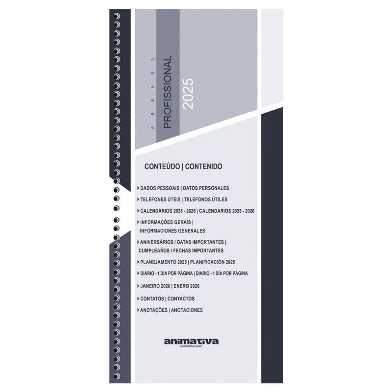 AGENDA ESPIRAL COMERCIAL PROFISSIONAL 2026 SAO DOMINGOS ANIMATIVA - REF. 130006 - PACOTE COM 4 UNIDADES SORTIDAS