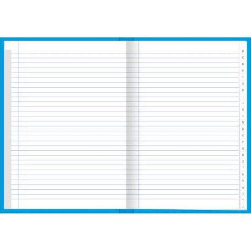 CADERNO BROCHURA 1/4 CAPA DURA 96 FOLHAS AZUL COM INDICE TILIBRA - REF. 31375 - PACOTE COM 10 UNIDADES