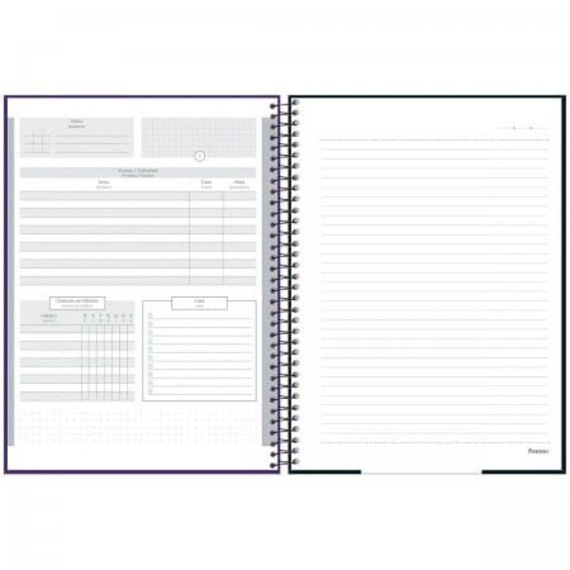 CADERNO 1X1 CAPA DURA 80 FOLHA CLIFF MASCULINO FORONI - REF. 6685 - PACOTE COM 4 UNIDADES