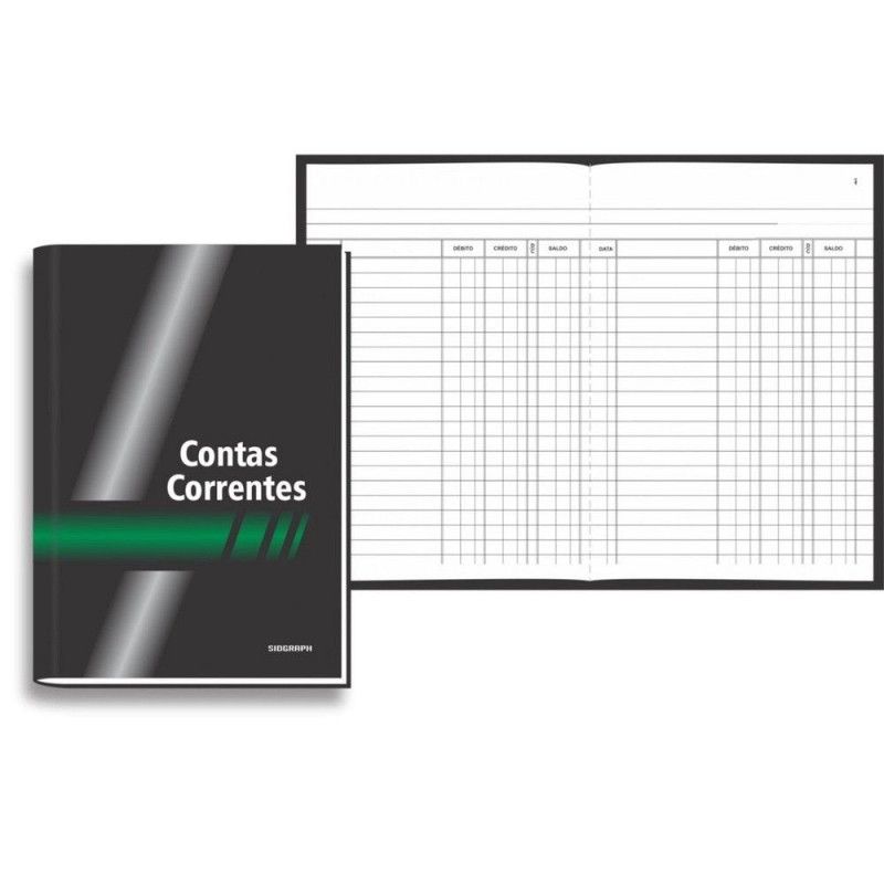LIVRO CONTA CORRENTE 1/4 50 FOLHAS SIDGRAPH - REF. 4508 - 1 UNIDADE