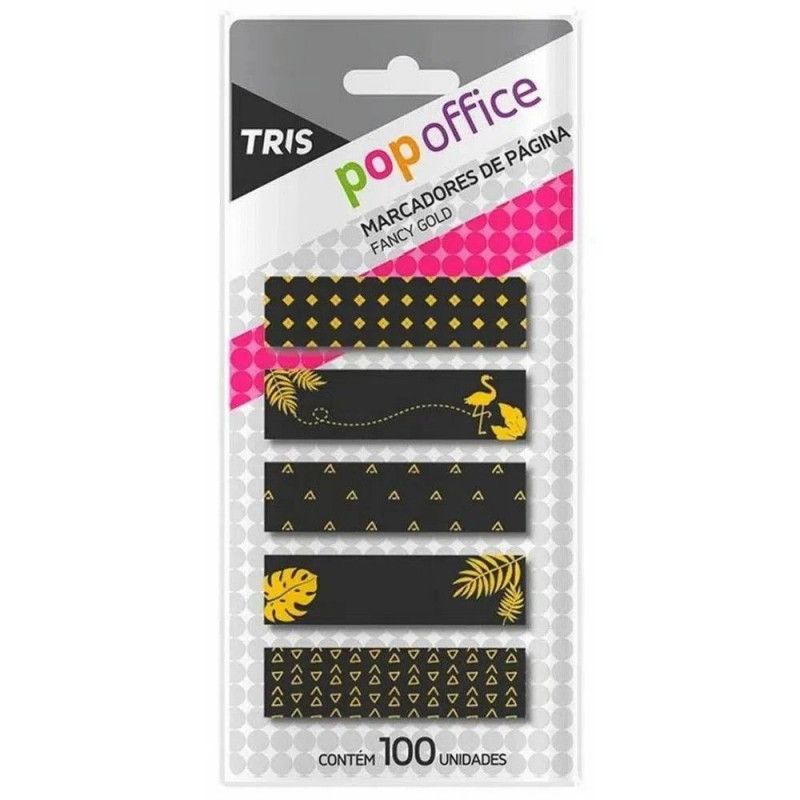 MARCADOR DE PAGINA FANCY GOLD MODELO 2 - REF. 609423 - 1 UNIDADE