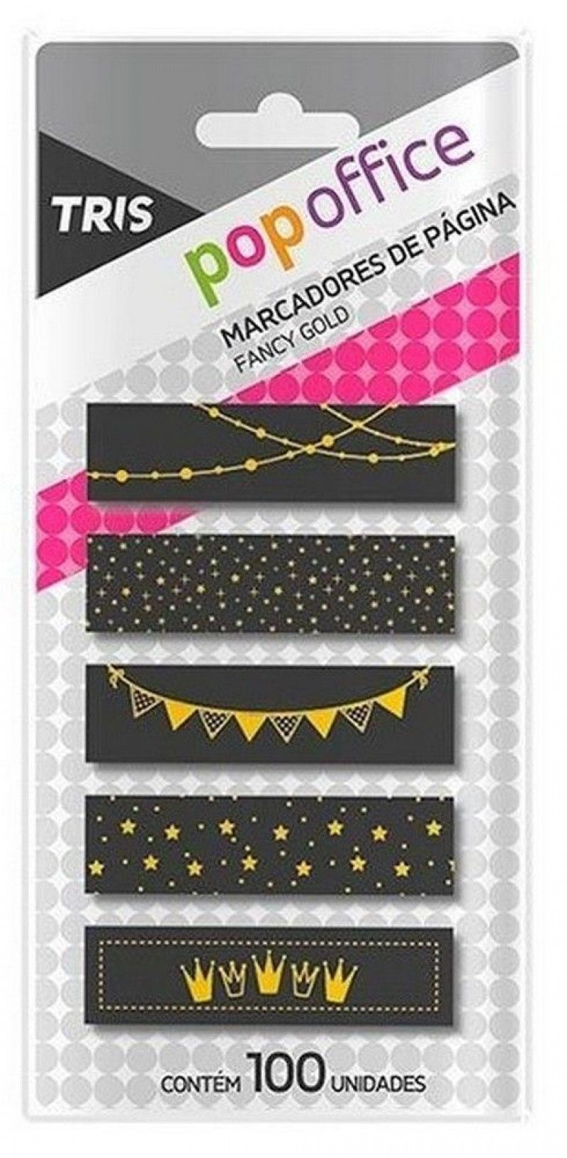 MARCADOR DE PAGINA FANCY GOLD MODELO 3 - REF. 609416 - 1 UNIDADE
