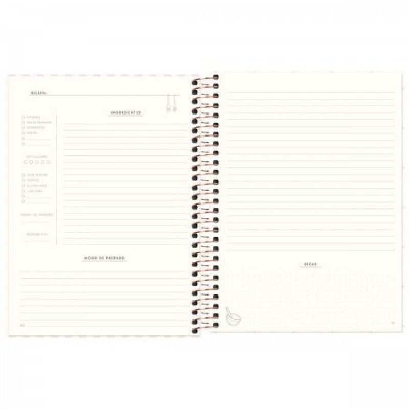 CADERNO RECEITAS CAPA DURA 80 FOLHAS SOHO TILIBRA - REF. 31354 - 1 UNIDADE