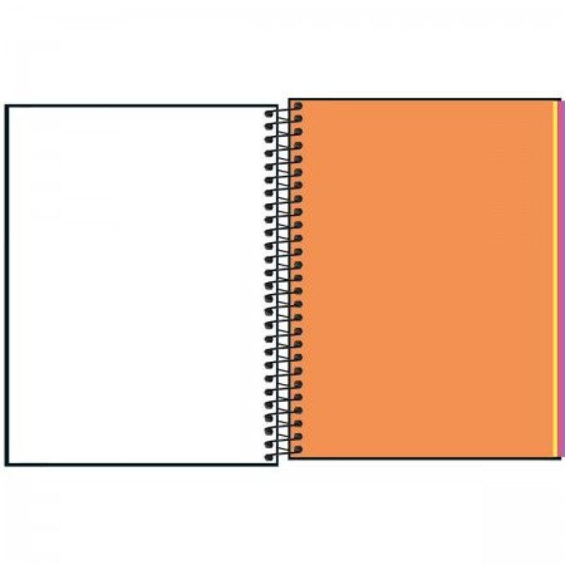 CADERNO 1 MATERIA 80 FOLHAS COLEGE NEON KORI TILIBRA - REF. 31025 - PACOTE COM 4 UNIDADES
