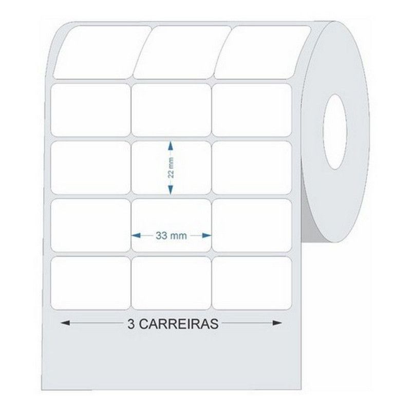 ETIQUETA ADESIVA TERMICA COUCHE 33X22X3 - REF. GR942 - 1 UNIDADE