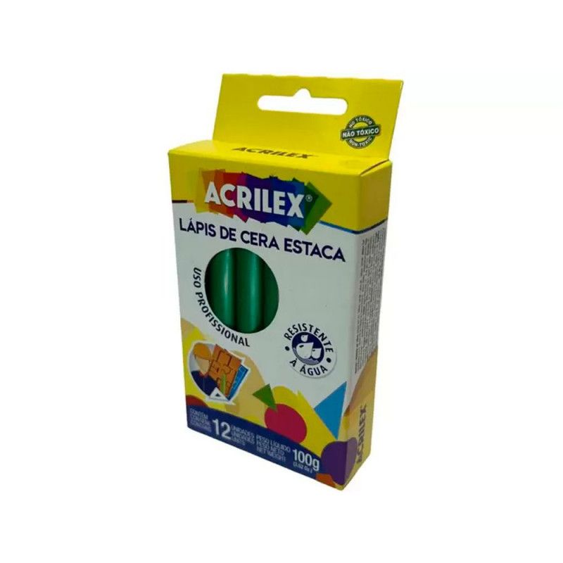 LAPIS ESTACA VERDE ACRILEX - REF. 211 - CAIXA COM 12 UNIDADES