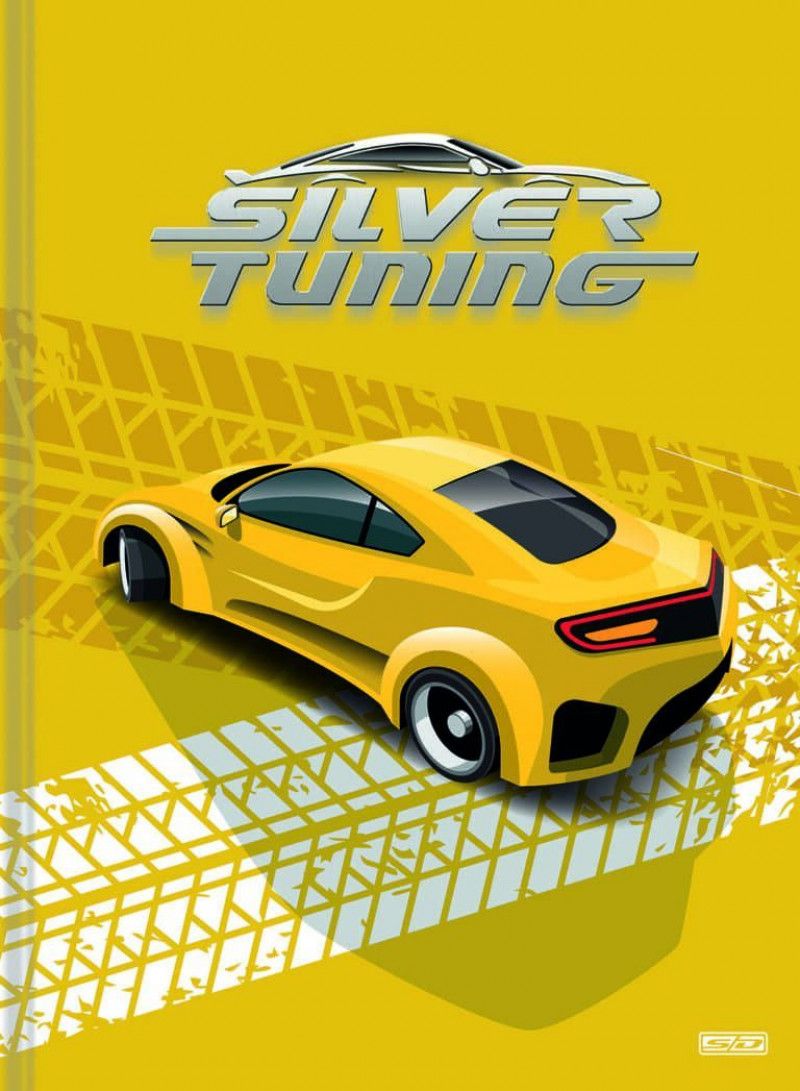 CADERNO BROCHURAO CAPA DURA 80 FOLHAS SILVER TUNING - REF. 223032 - PACOTE COM 5 UNIDADES