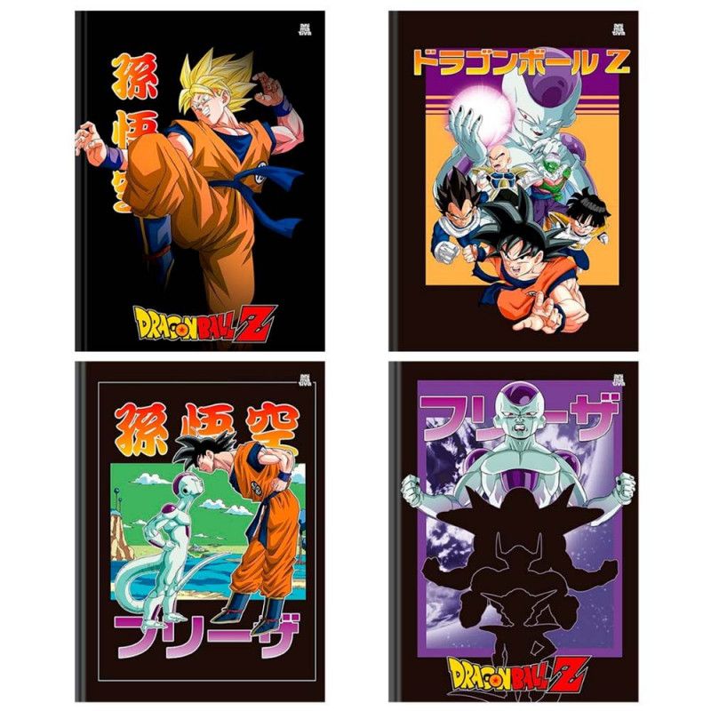 CADERNO BROCHURAO CAPA DURA 80 FOLHAS DRAGON BALL SAO DOMINGOS - REF. 223045 - PACOTE COM 5 UNIDADES