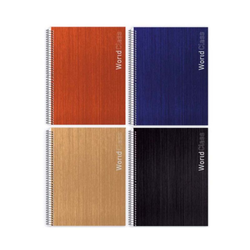 CADERNO ESPIRAL CAPA DURA 1/4 80 FOLHAS WORLD CLASS SAO DOMINGOS - REF. 232011 - PACOTE COM 10 UNIDADES