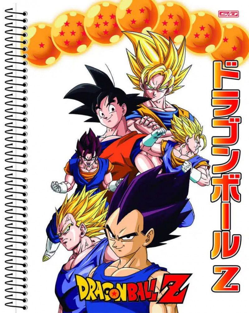 CADERNO 1 MATERIA CAPA DURA 80 FOLHAS DRAGON BALL SAO DOMINGOS - REF. 233171 - PACOTE COM 4 UNIDADES