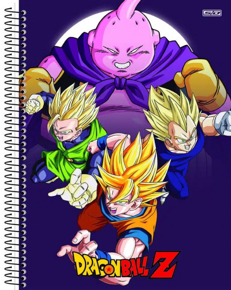 CADERNO 1 MATERIA CAPA DURA 80 FOLHAS DRAGON BALL SAO DOMINGOS - REF. 233171 - PACOTE COM 4 UNIDADES