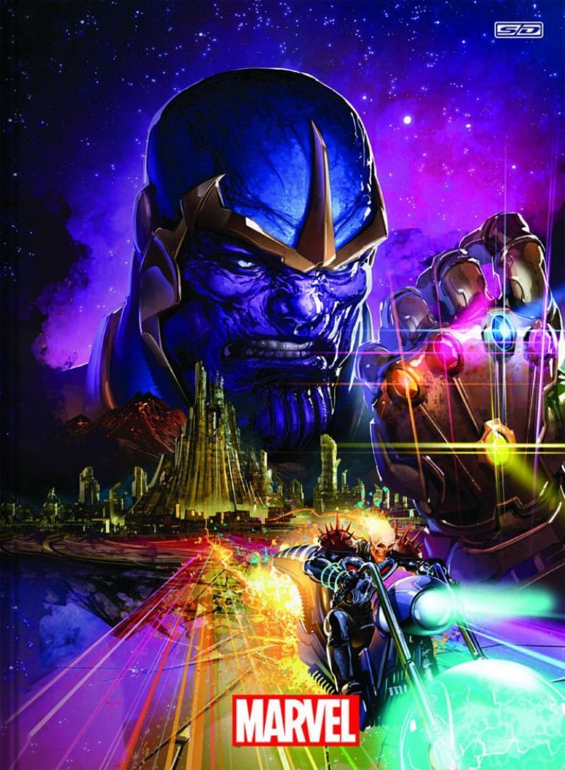 CADERNO BROCHURAO CAPA DURA 80 FOLHAS MARVEL NOW - REF. 223060 - PACOTE COM 5 UNIDADES