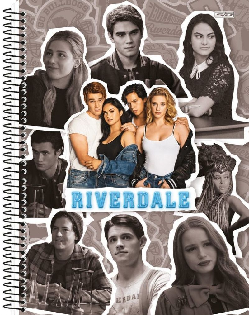 CADERNO 1 MATERIAS CAPA DURA 80 FOLHAS RIVERDALE SAO DOMINGOS - REF. 233183 - PACOTE COM 4 UNIDADES
