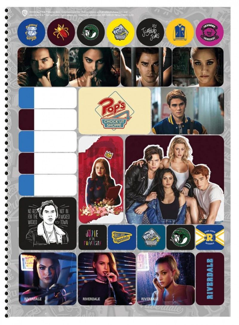 CADERNO 1 MATERIAS CAPA DURA 80 FOLHAS RIVERDALE SAO DOMINGOS - REF. 233183 - PACOTE COM 4 UNIDADES