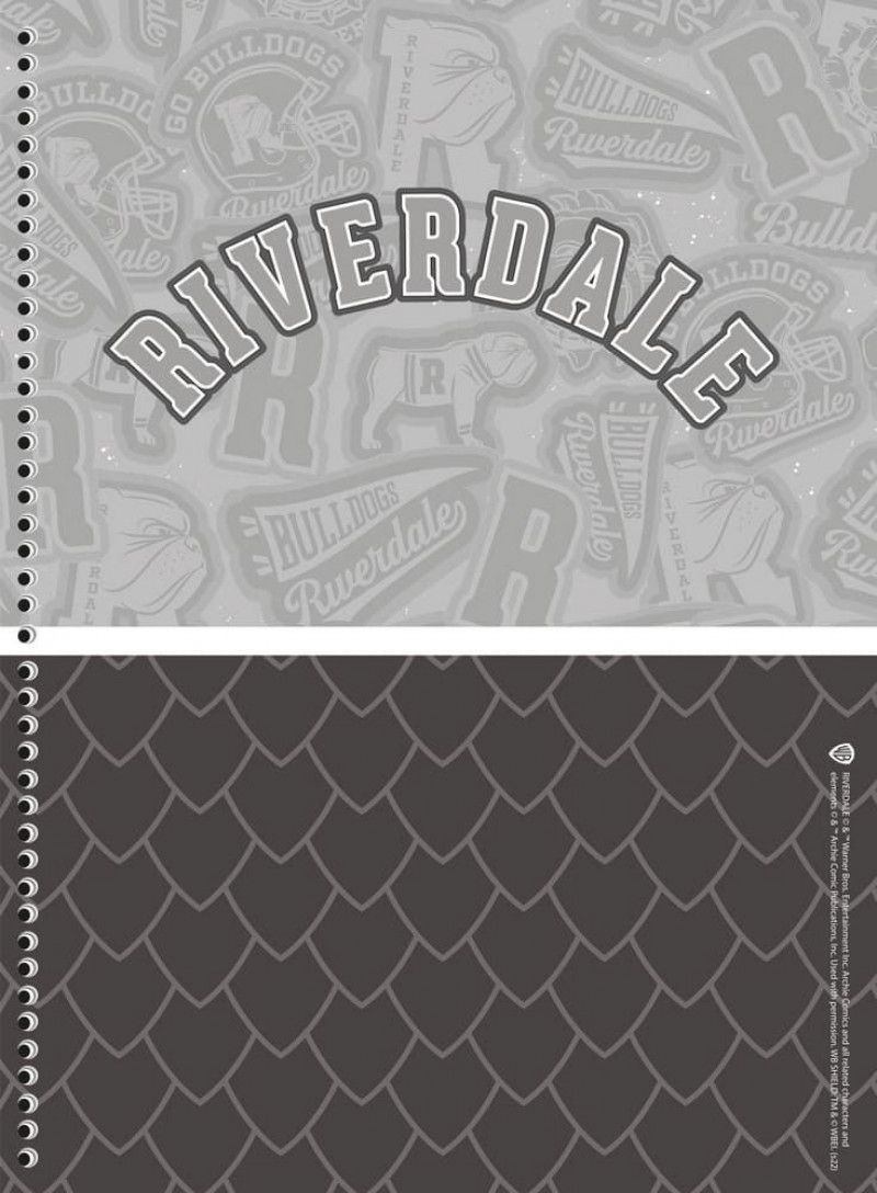 CADERNO 1 MATERIAS CAPA DURA 80 FOLHAS RIVERDALE SAO DOMINGOS - REF. 233183 - PACOTE COM 4 UNIDADES