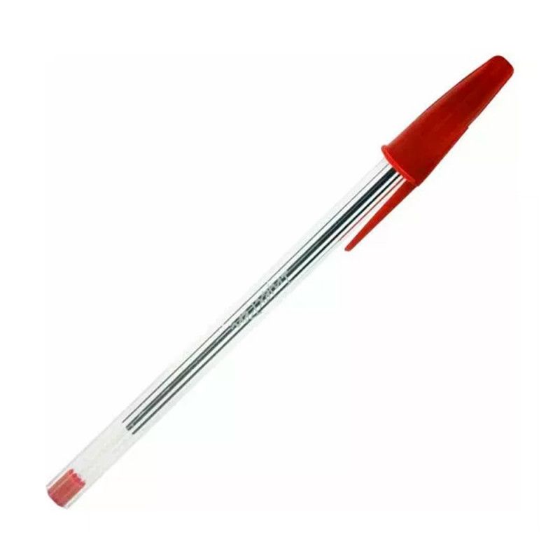 CANETA ESFEROGRAFICA 1.0 VERMELHO INJEX PEN - CAIXA COM 50 UNIDADES