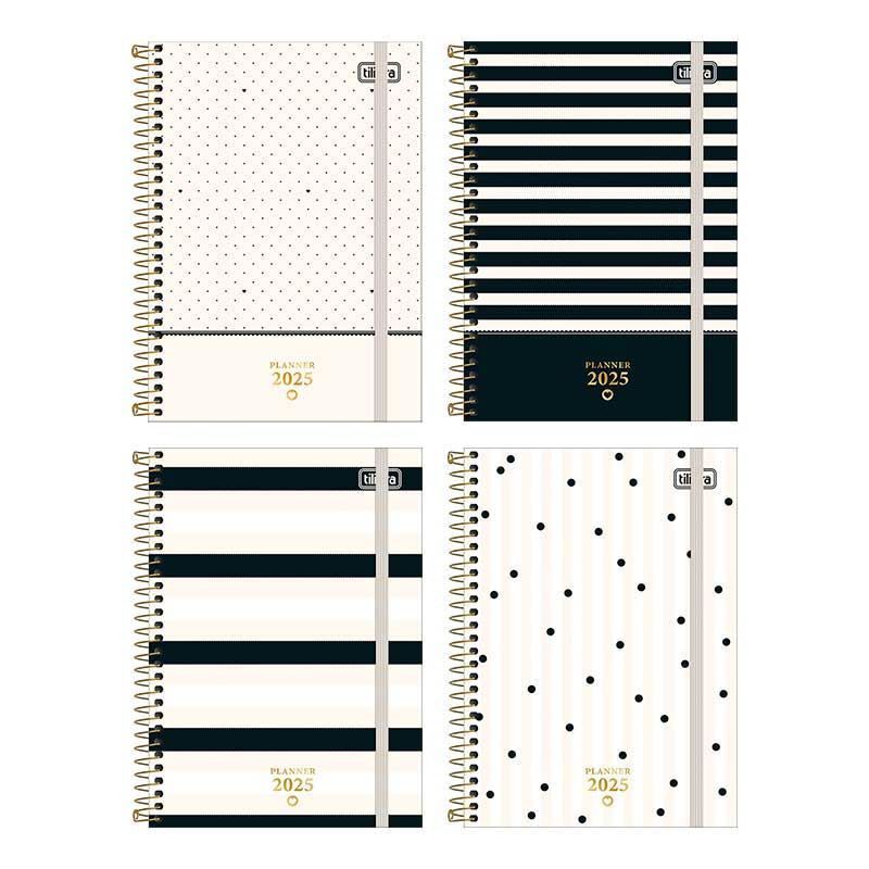PLANNER ESPIRAL WEST VILLAGE M5 TILIBRA 2025 - REF. 174955 - PACOTE COM 5 UNIDADES