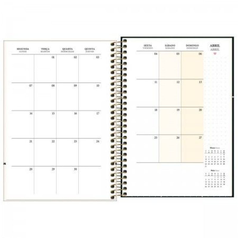 PLANNER ESPIRAL WEST VILLAGE M5 TILIBRA 2025 - REF. 174955 - PACOTE COM 5 UNIDADES