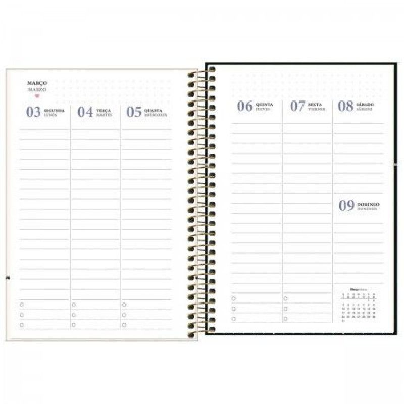 PLANNER ESPIRAL WEST VILLAGE M5 TILIBRA 2025 - REF. 174955 - PACOTE COM 5 UNIDADES