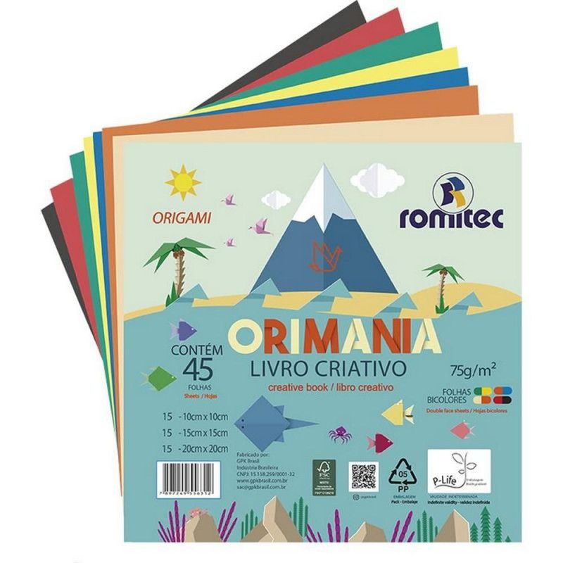 PAPEL ORIMANIA DUPLA FACE 75G 45 FOLHAS 3 EM 1 - REF. 5631RL - 1 UNIDADE