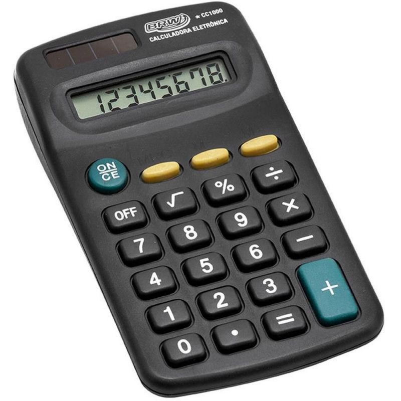 CALCULADORA 8 DIGITOS PILHA CC1000 BRW - REF. CC1000 - 1 UNIDADE
