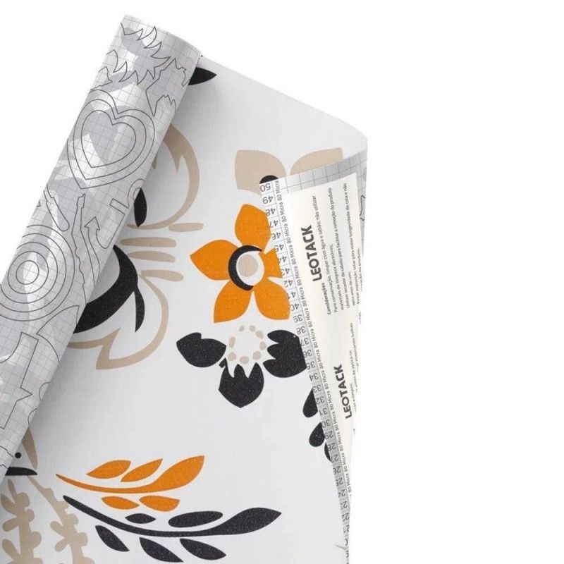 ADESIVO 45X10M FLORAL LEOARTE - REF. 08 79054 - 1 UNIDADE