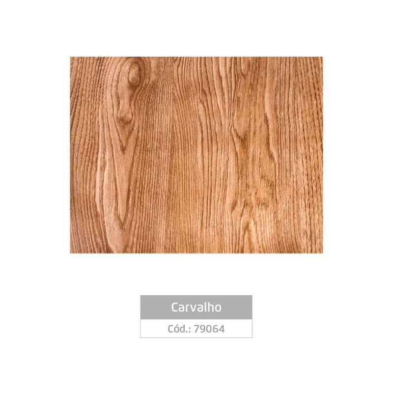 ADESIVO 45X10M MADEIRA LEOARTE - REF. CARVALHO - 1 UNIDADE