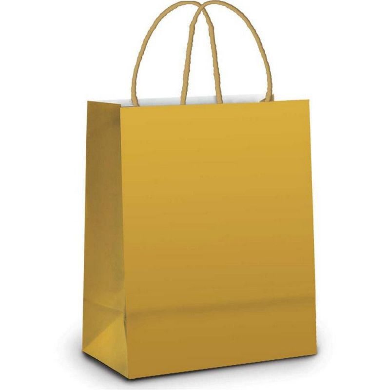 SACOLA PRESENTE OURO FOSCO P. 21,5X15 CROMUS - REF. OURO FOSCO - PACOTE COM 10 UNIDADES