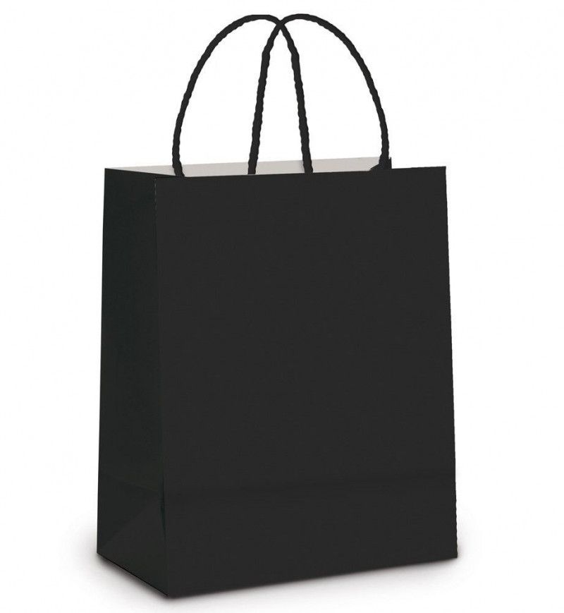 SACOLA PARA PRESENTE PRETO GG 39 X 32 CM CROMUS - REF. PRETO GG - PACOTE COM 10 UNIDADES