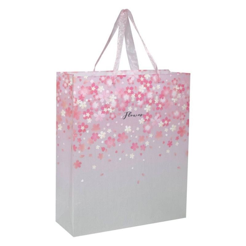 SACOLA PRESENTE PLASTICA 26X31CM G FLOWER - REF. 3394 - PACOTE COM 12 UNIDADE