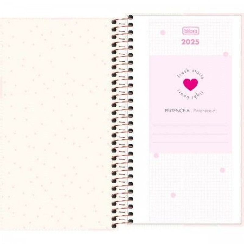 AGENDA ESPIRAL SOHO SEMANAL DE BOLSO M2 TILIBRA 2026 - REF. 302937 - PACOTE COM 5 UNIDADES SORTIDAS
