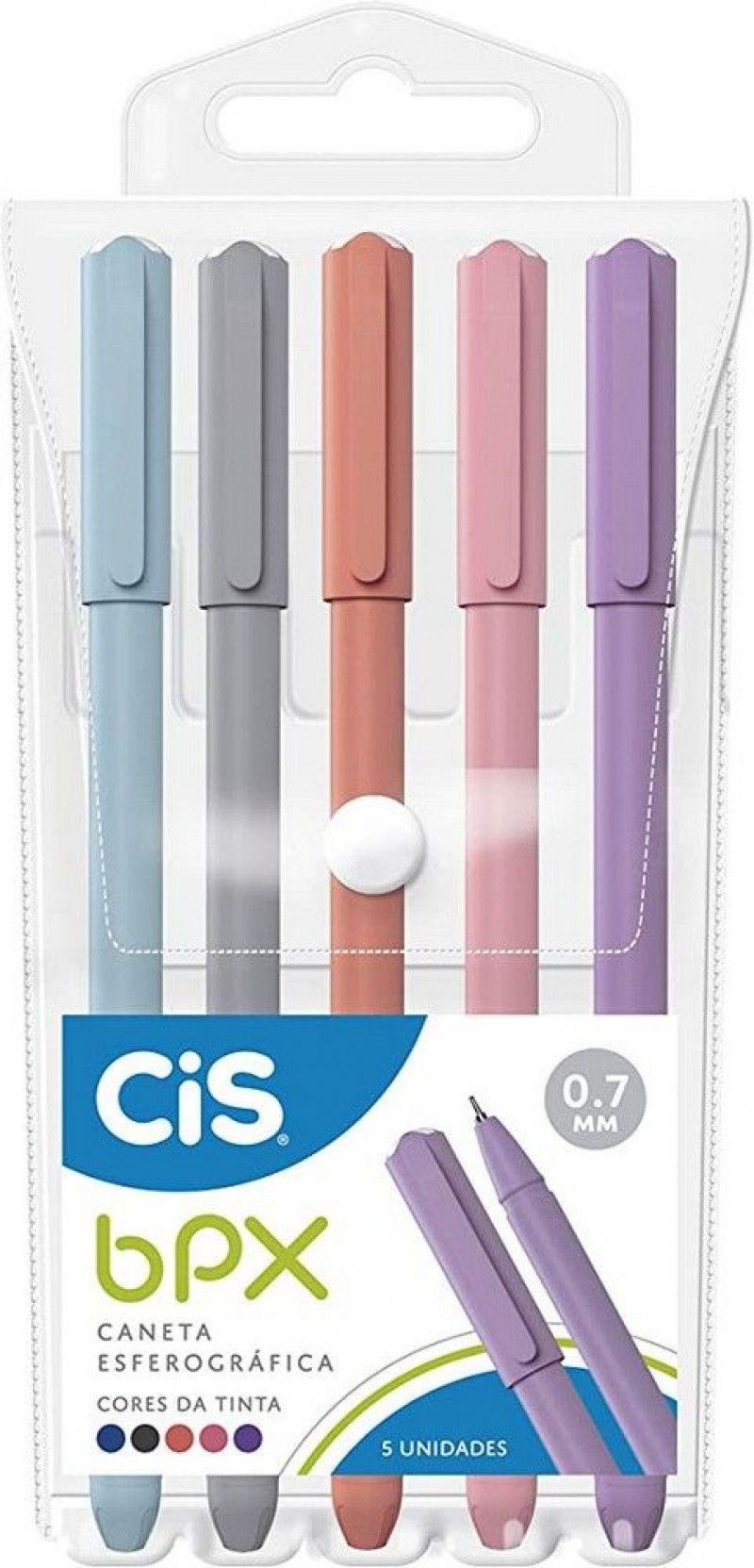 CANETA ESFEROGRAFICA 0.7 BPX COM 5 CIS - REF. 76.1116 - 1 UNIDADE