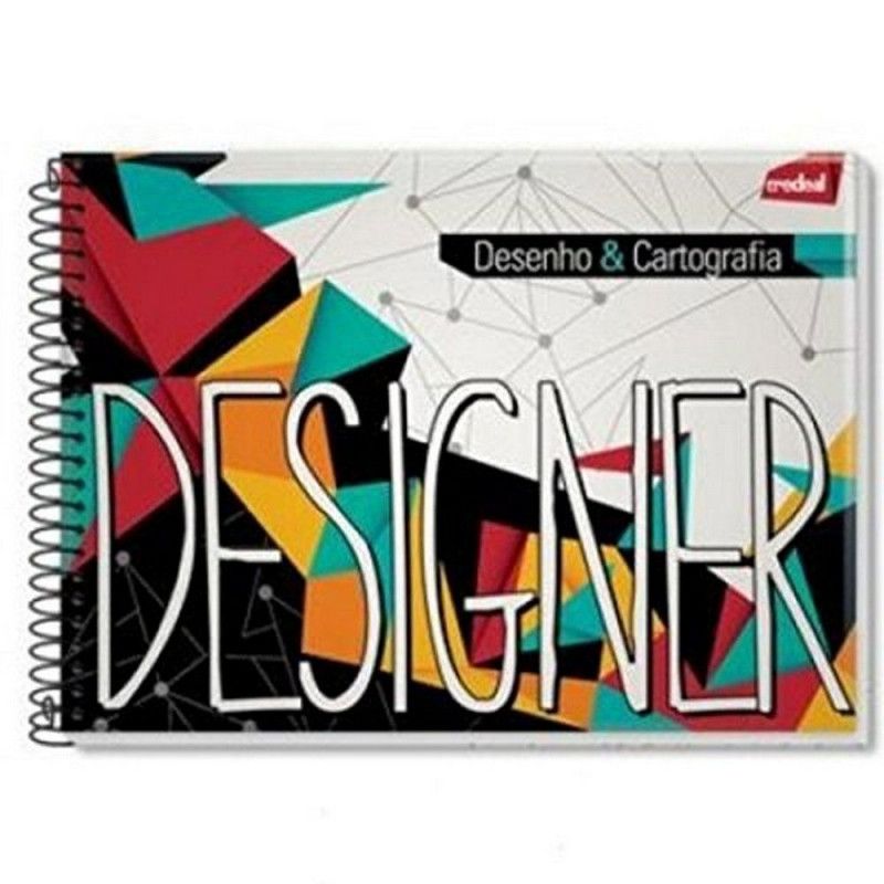 CADERNO CARTOGRAFIA CAPA FLEXIVEL 96 FOLHAS CREDEAL - REF. 104750 - PACOTE COM 10 UNIDADES