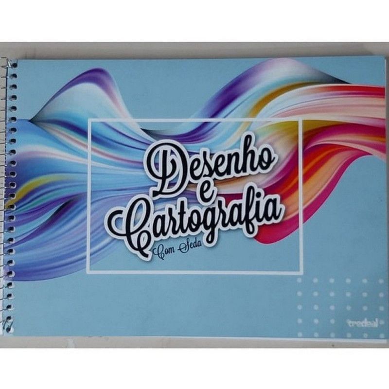 CADERNO CARTOGRAFIA CAPA FLEXÍVEL 48 FOLHAS COM SEDA CREDEAL - REF. 104811 - PACOTE COM 10 UNIDADES