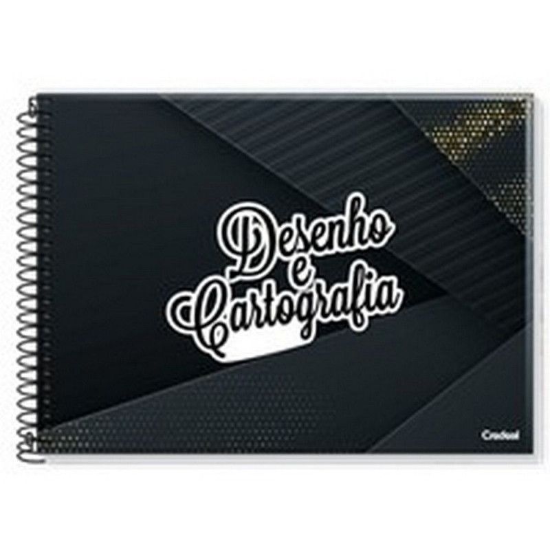 CADERNO CARTOGRAFIA CAPA FLEXÍVEL 48 FOLHAS COM SEDA CREDEAL - REF. 104811 - PACOTE COM 10 UNIDADES