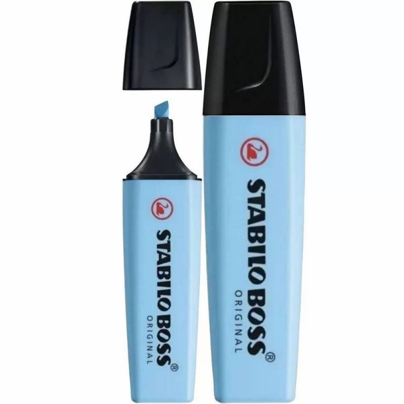 PINCEL MARCA TEXTO PASTEL BOSS STABILO - REF. 70/112 - CAIXA COM 10 UNIDADES