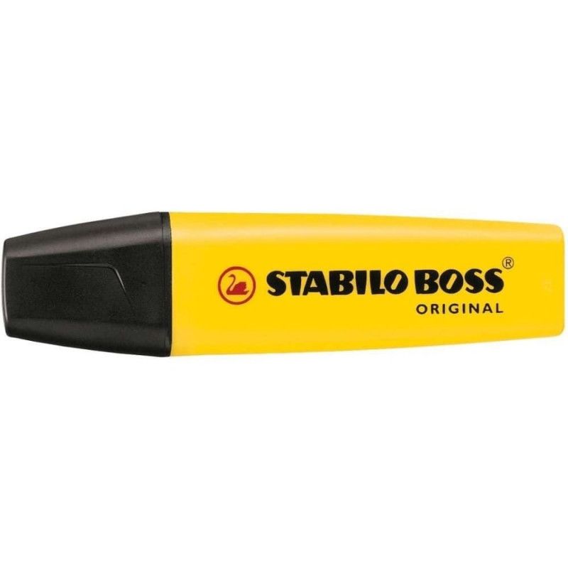 PINCEL MARCA TEXTO NEON BOSS STABILO - REF. 70/24 - CAIXA COM 10 UNIDADES