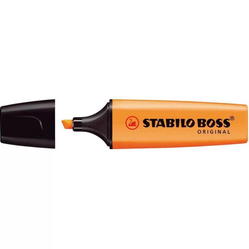 PINCEL MARCA TEXTO NEON BOSS STABILO - REF. 70/54 - CAIXA COM 10 UNIDADES