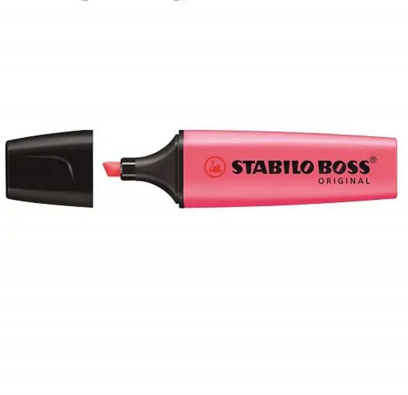 PINCEL MARCA TEXTO NEON BOSS STABILO - REF. 70/56 - CAIXA COM 10 UNIDADES