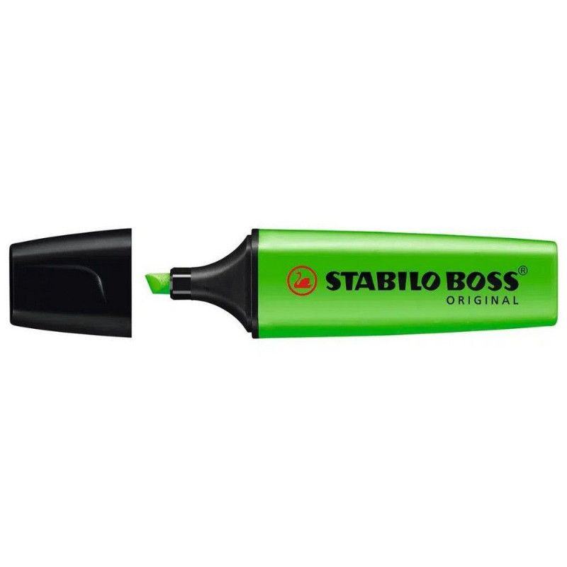 PINCEL MARCA TEXTO NEON BOSS STABILO - REF. 70/33 - CAIXA COM 10 UNIDADES