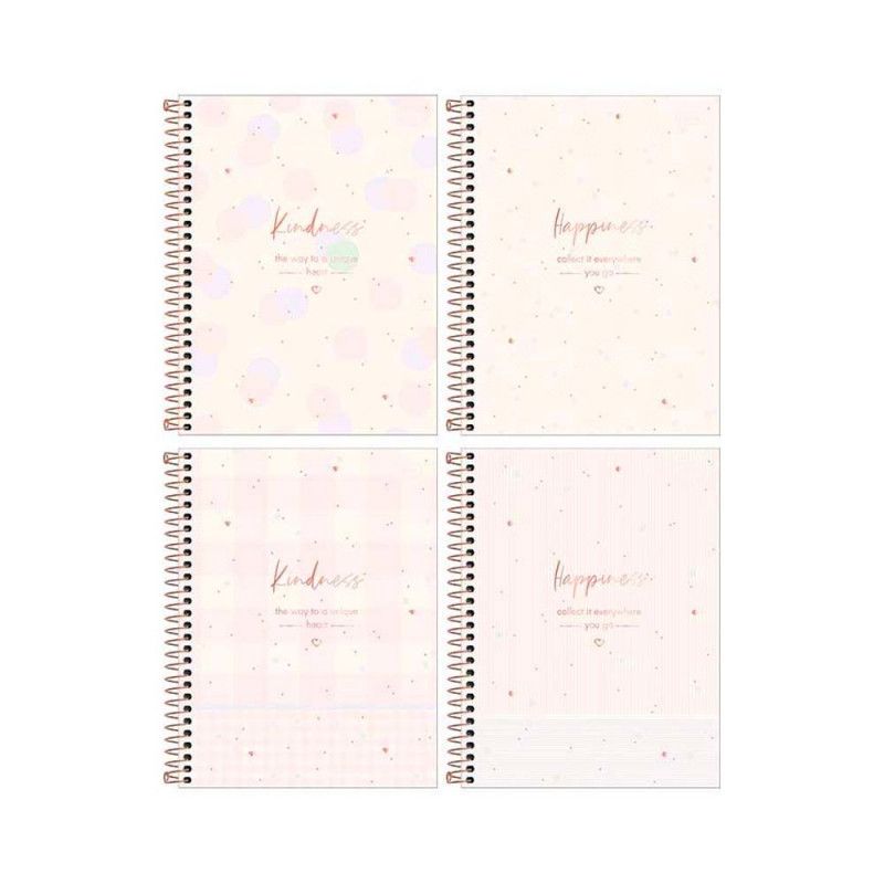 CADERNO ESPIRAL CAPA DURA 1/4 80 FOLHAS SOHO TILIBRA - REF. 31982 - PACOTE COM 4 UNIDADES
