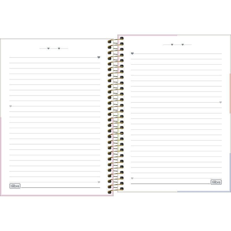 CADERNO ESPIRAL CAPA DURA 1/4 80 FOLHAS HAPPY TILIBRA - REF. 31989 - PACOTE COM 4 UNIDADES