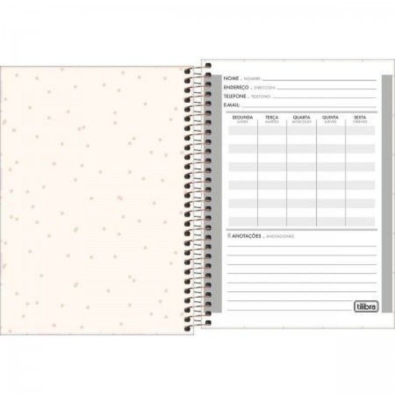 CADERNETA 80 FOLHAS ESPIRAL CAPA DURA SOHO TILIBRA - REF. 31990 - PACOTE COM 4 UNIDADES