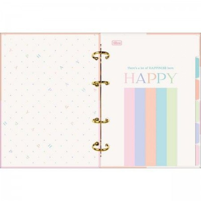 CADERNO ARGOLADO 80 FOLHAS COLEGIAL HAPPY TILIBRA - REF. 33251 - 1 UNIDADE