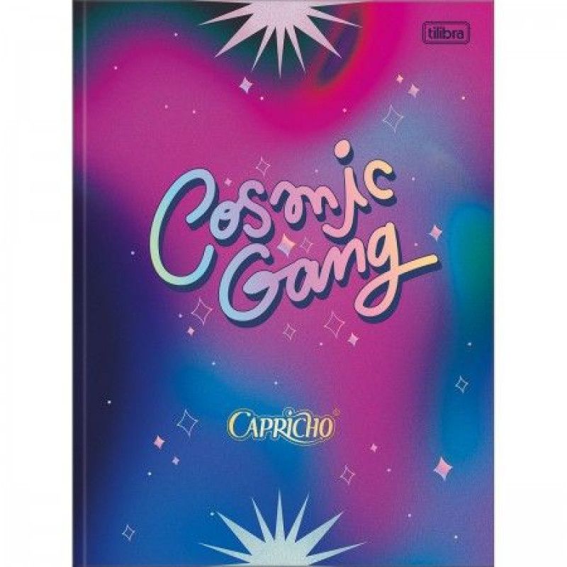 CADERNO BROCHURAO CAPA DURA 80 FOLHAS CAPRICHO TILIBRA - REF. 33150 - PACOTE COM 5 UNIDADES
