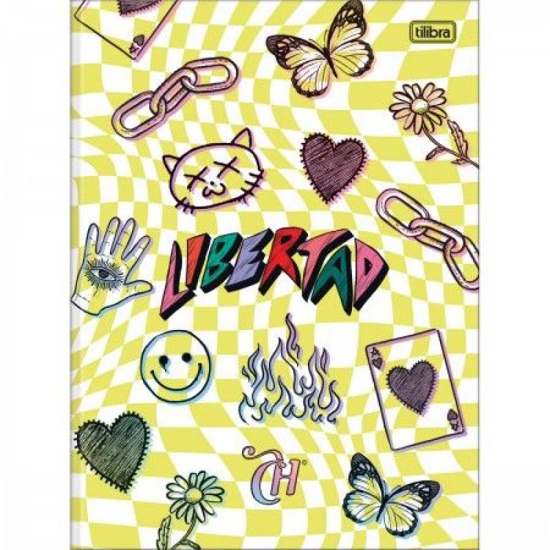 CADERNO BROCHURAO CAPA DURA 80 FOLHAS CAPRICHO TILIBRA - REF. 33150 - PACOTE COM 5 UNIDADES