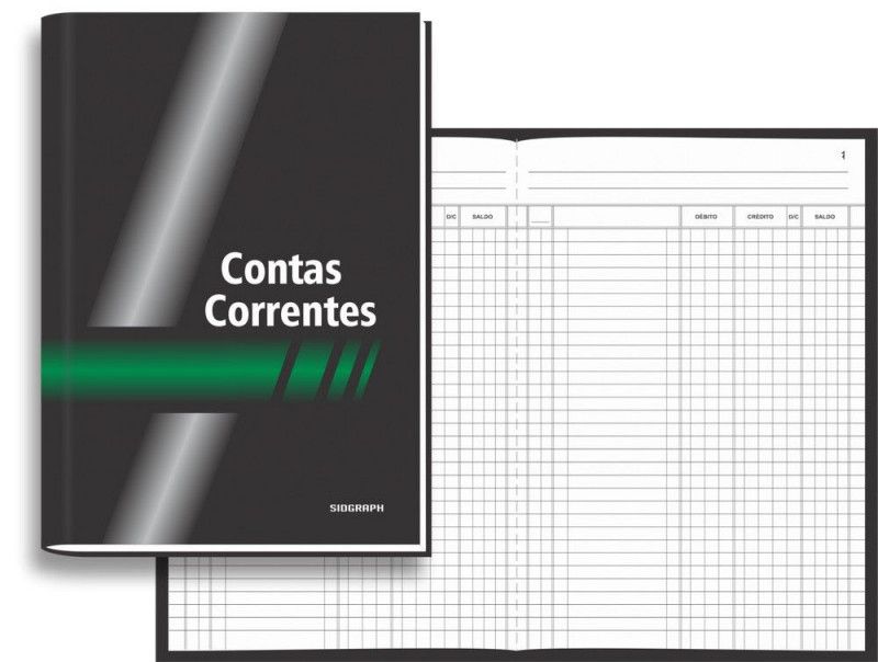 LIVRO CONTA CORRENTE OFICIO 50 FOLHAS SIDGRAPH - REF. 4506 - PACOTE COM 10 UNIDADES