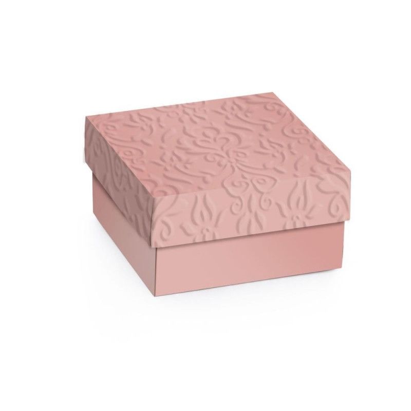 CAIXA PARA  PRESENTE QUADRADA MINI COM TAMPA G 12X4X12CM - REF. 13003930 - PACOTE COM 10 UNIDADES