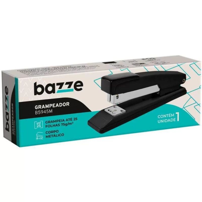 GRAMPEADOR METAL 25 FOLHAS 13CM BAZZE - REF. B5945M - 1 UNIDADE